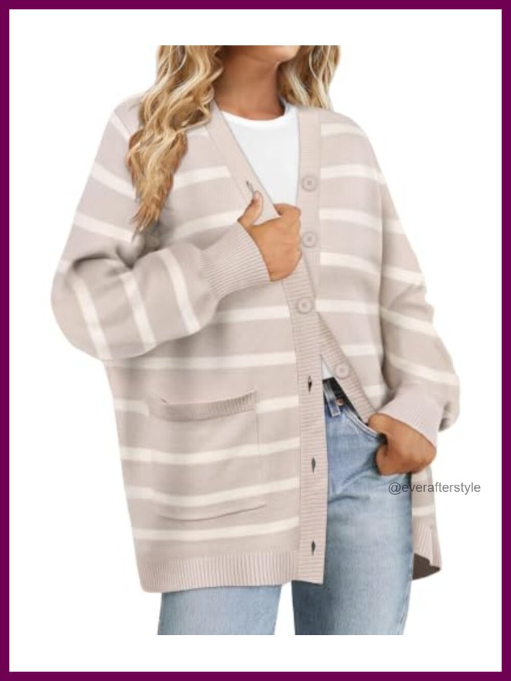 Womens Plus Size Open Front Button Cardigan Long Sleeve Knit Sweater